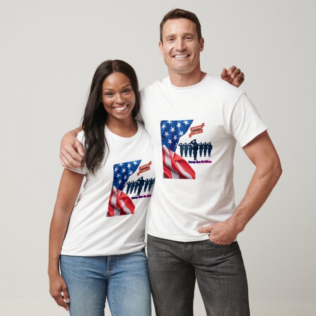Trådar av patriotisk stolthet vit t shirt (Unisex)