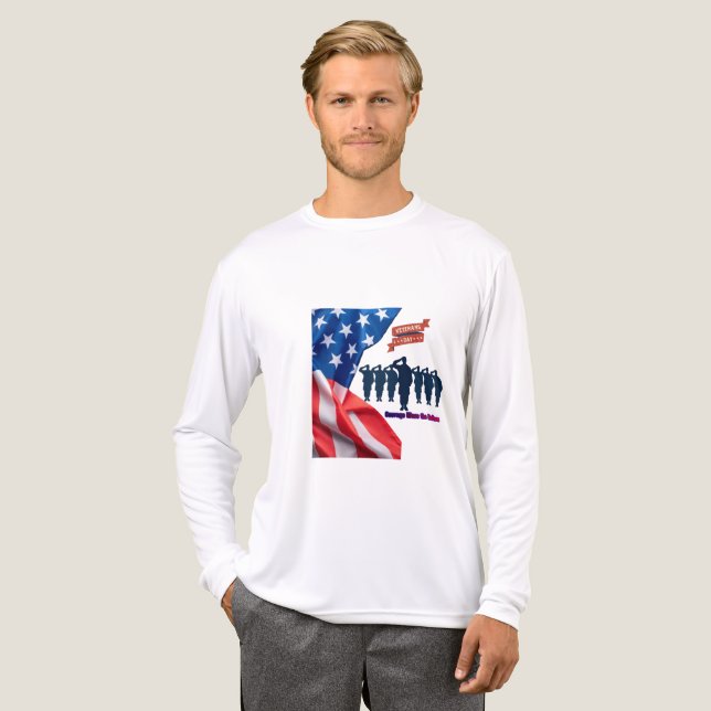 Trådar av patriotisk stolthet vit t shirt (Hel framsida)