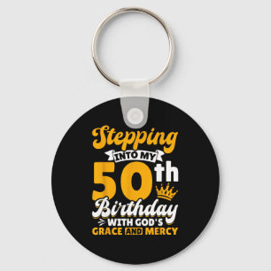 Trädar In I Min 50-årsdag Med Guds Nåde Och M Nyckelring