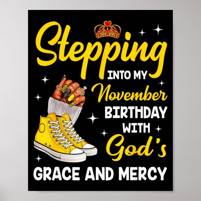 Trädar In I Min November Födelsedagsdrottning Mela Poster (Framsidan)