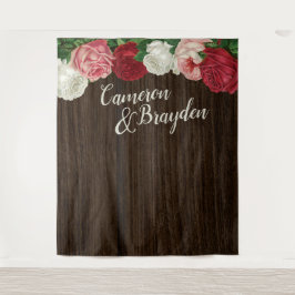 Trädbevuxen blomster rustic bröllopsfest bakgrund