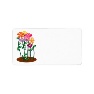 Trädblommor Adressetikett