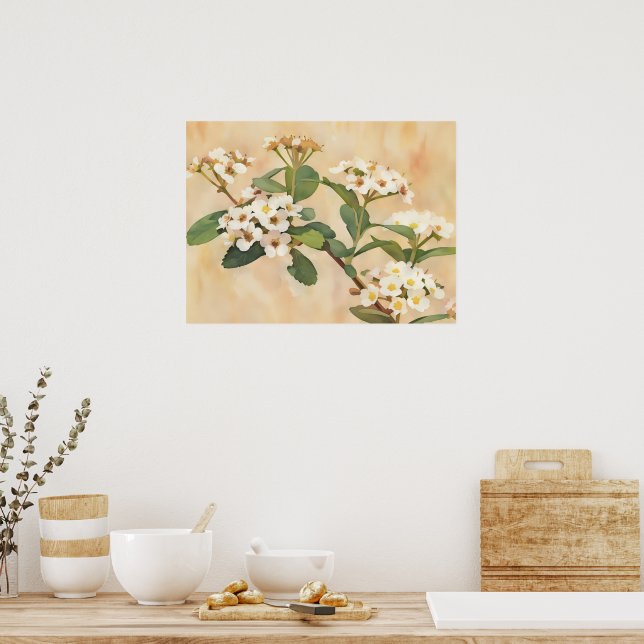 Trädblommor Blommig Konsttryck Poster (Kök)