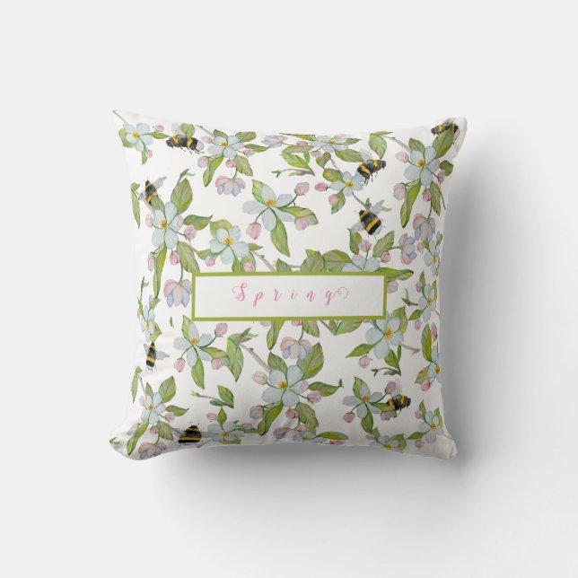 Trädblommor och humlor i vår kudde (Framsida)