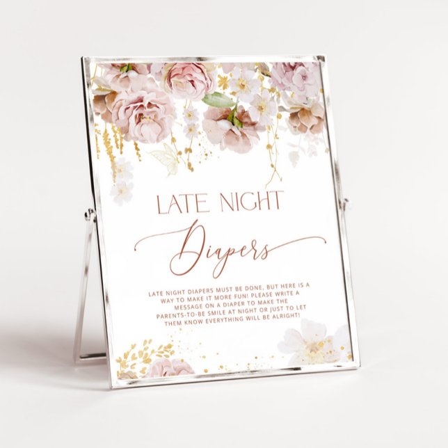 Trädblommor Poster sent på natten (Skapare uppladdad)