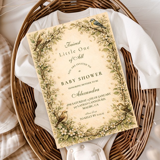 Trädbokstävlingsbarns baby shower inbjudningar (Skapare uppladdad)