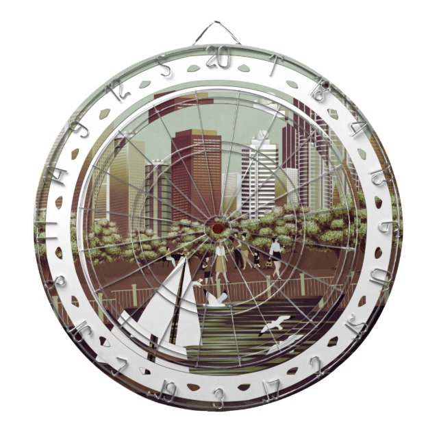 Trådbräda för stadslandskap darttavla (Framsidan)