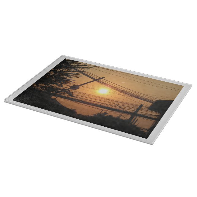 Trådbunden solnedgång ... Krung Thep, Thailand (Hörn)