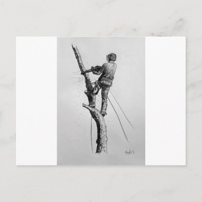 Trädchirurg  Arborist Vykort (Framsida)