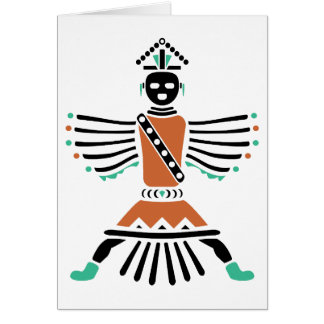 Träddarsydd krigare hälsningskort