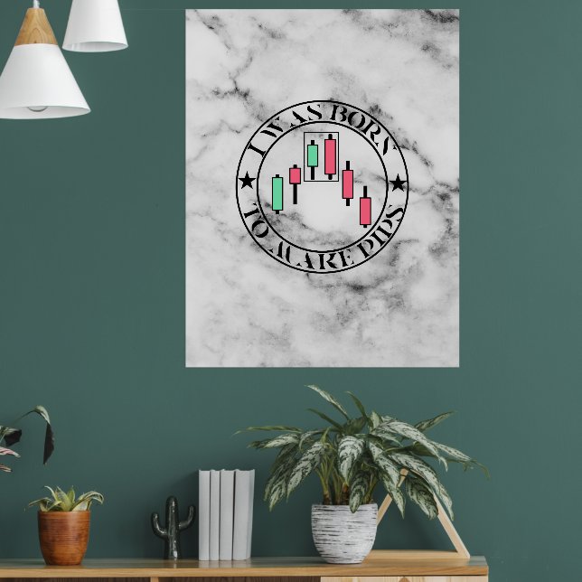 Trade Design | Bearish pattern Marble | Pips Poster (Vardagsrum 1)