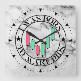 Trade Design | Bullish pattern | Marble Fyrkantig Klocka