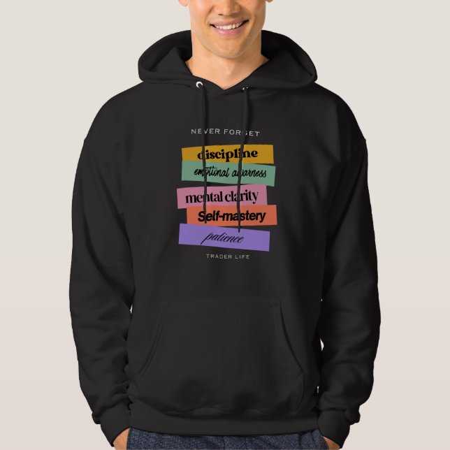 Trade design | Reminder | Motivation Hoodie (Framsida)