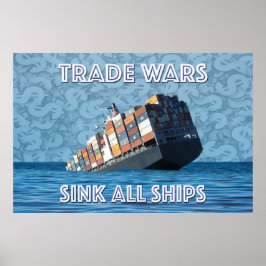 Trade Krig Sink All Fraktass Poster