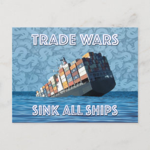 Trade Krig Sink All Fraktass Vykort