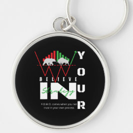 Trade Motivation | Bullish | Pattern Rund Silverfärgad Nyckelring