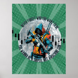Trade Motivation | Cyberpunk Sniper | Fantasy Poster