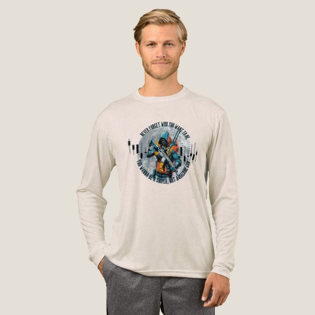 Trade Motivation | Cyberpunk Sniper | Fantasy  T Shirt (Hel framsida)