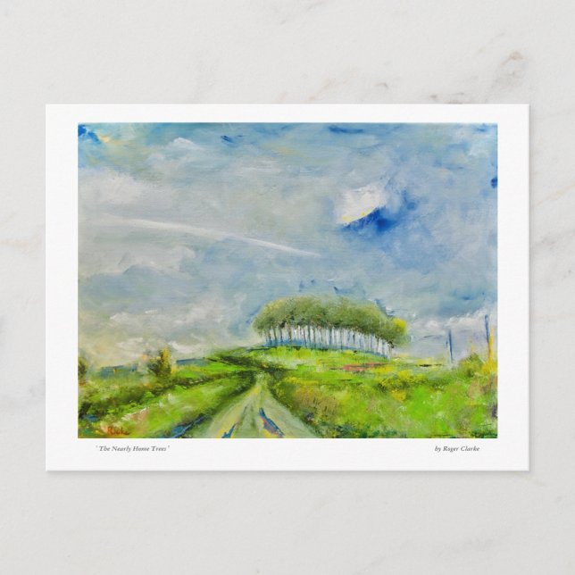 Träden i närheten av hemmet vykort (Framsida)