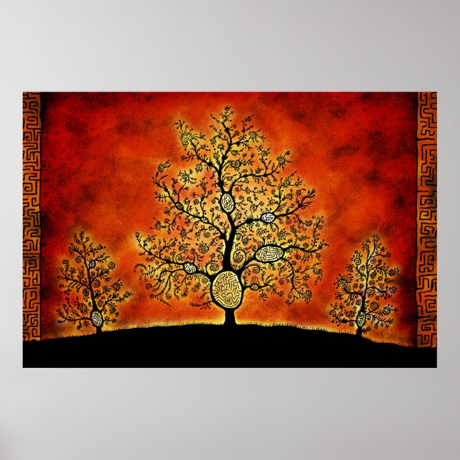 Träden med labyrinerna poster (Framsidan)