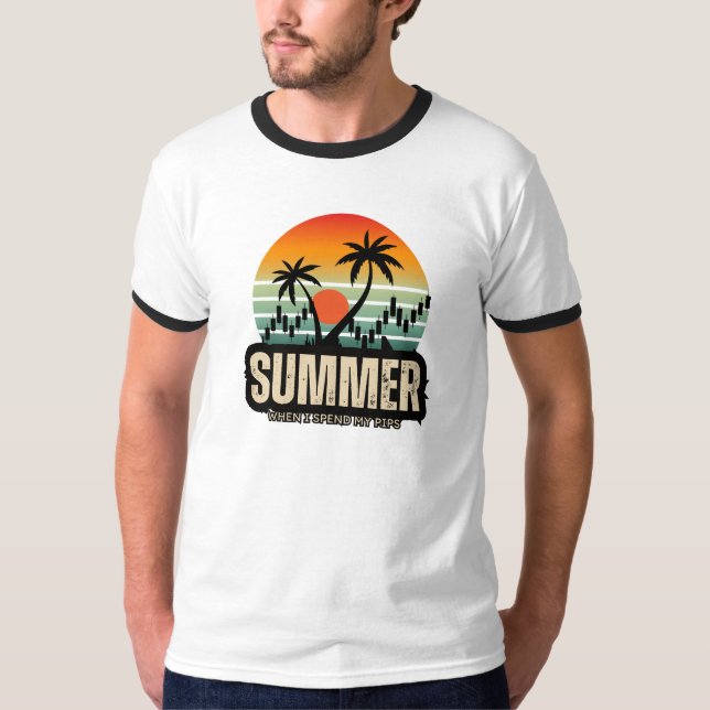 Trader design | Summer | Funny T Shirt (Framsida)