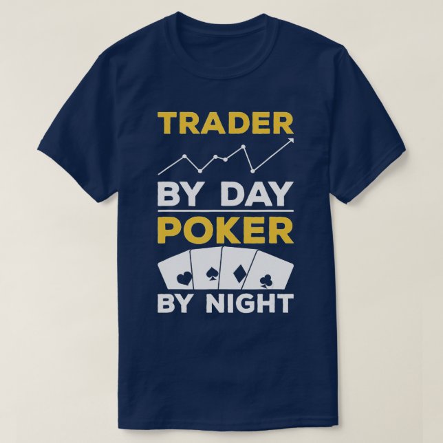 Trader efter dagspoker per nattkasinokort - 2 t shirt (Design framsida)