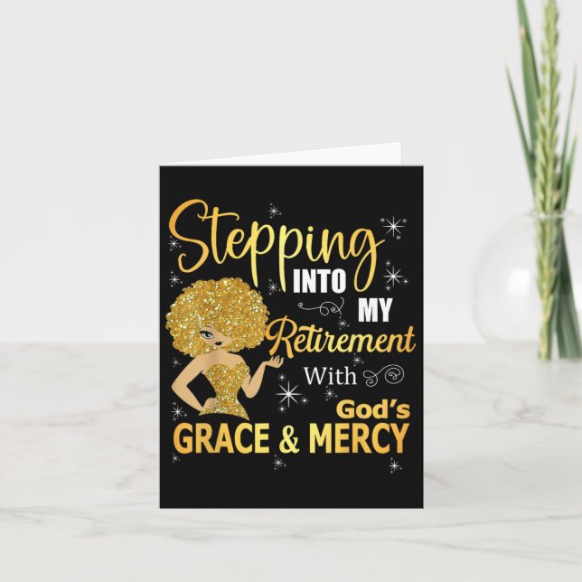 Träder In I Min Pension Med Guds Nåde Och M Kort (Framsida)