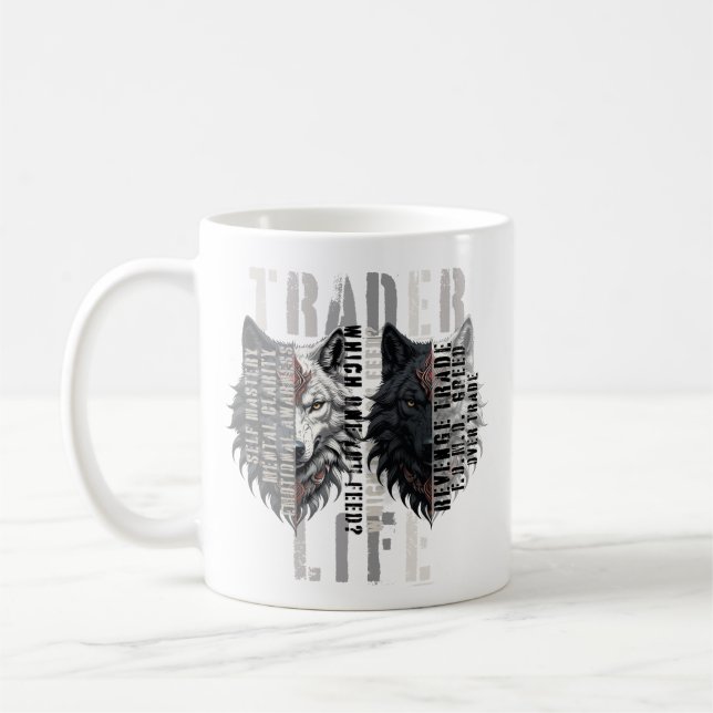 Trader life | Wolf | Both sides Kaffemugg (Vänster)