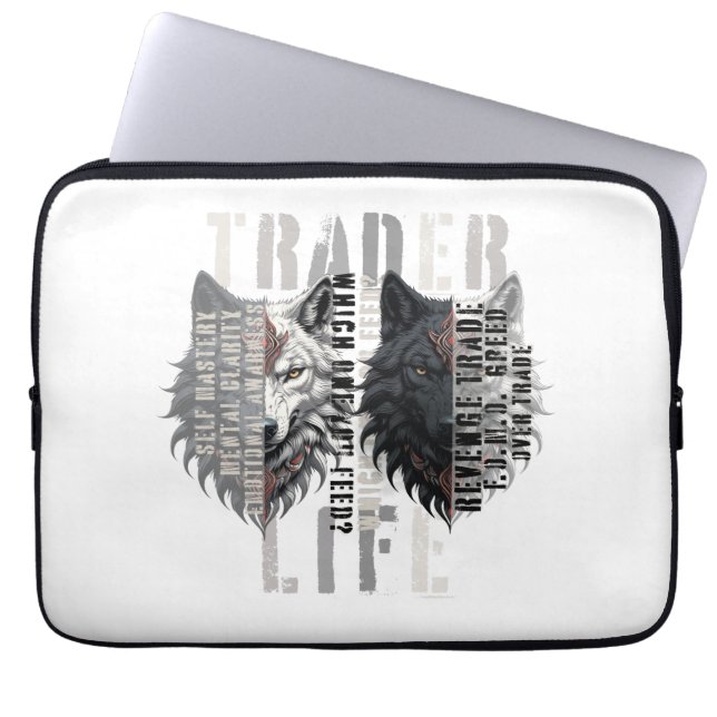 Trader life | Wolf | Both sides Laptop Fodral (Framsidan)