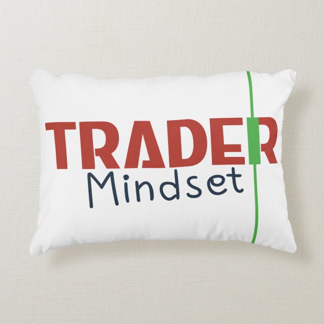 Trader Mentalitet – Disciplin Fokuserad Handel Prydnadskudde (Framsidan)