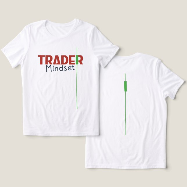 Trader Mindset – Disciplin Fokuserad Handel T Shirt (Design fram och bak)
