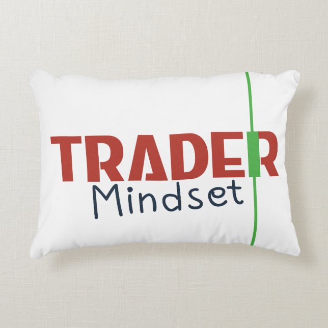 Trader Mindset – Discipline, Focus, Trading Psycho Prydnadskudde (Framsidan)