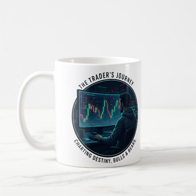 Trader’s Journey Candlestick Chart Finance Kaffemugg (Vänster)