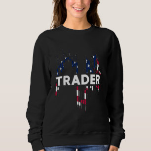 Trader USA US American Flagga Candlestick Forforma T Shirt