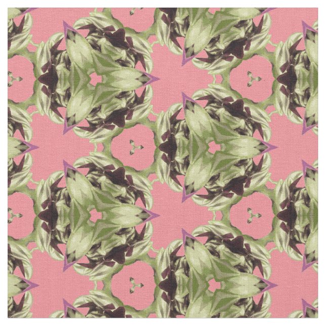Tradescantia Kaleidoscope Tyg (Närbild)