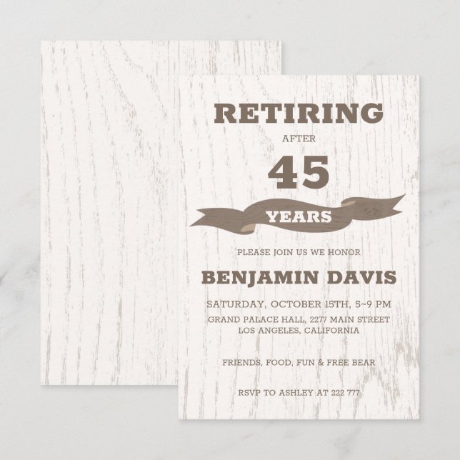 Trädesign Inbjudningar (Fram/baksida)