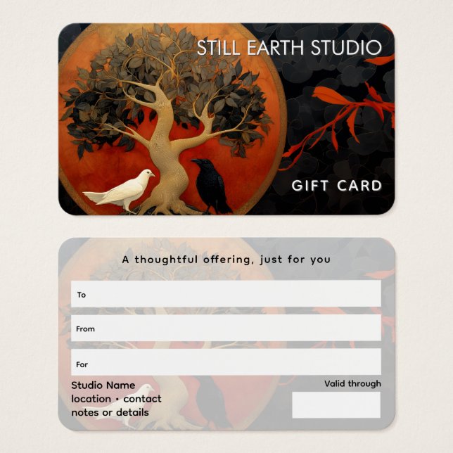 Trädet mellan världar | Livets Träd R&B Visitkort (Framsida & baksida)