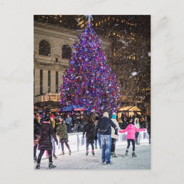 Trädet och Skridskoåkare Vykort (Framsida)