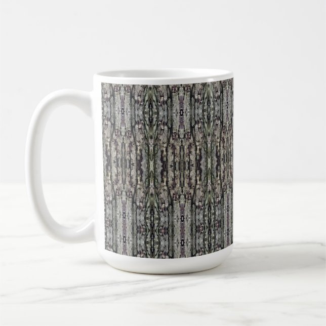 Trädets barkmönster av avund kaffemugg (Vänster)