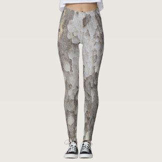 Trädets barkmönster klassisk rund dekal leggings
