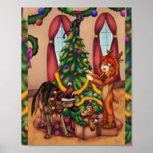 Trädets julgran beskärs poster
