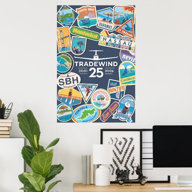 Tradewind 25-årsjubileum Vertikal affisch (Hemmakontoret)