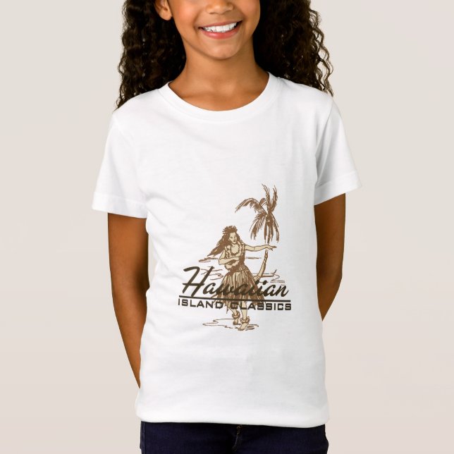 Tradewinds hawaiansk öHula flicka Tee (Framsida)