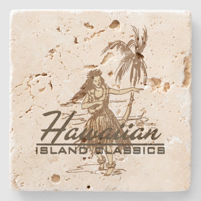 Tradewinds Hawaiian Hula Girl Tiki Bar Underlägg (Framsidan)