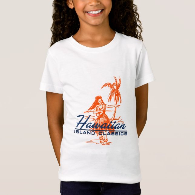 Tradewinds Hawaiian Island Hula Girl T-shirt (Framsida)