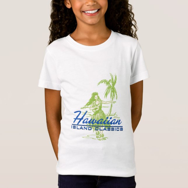Tradewinds Hawaiian Island Hula Girl T-shirt (Framsida)