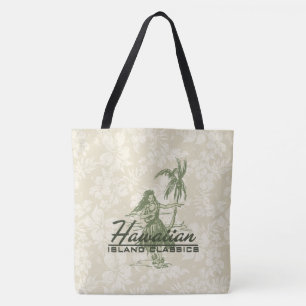 Tradewinds Hawaiian Island Hula Hibiscus Beach Bag Tygkasse