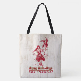 Tradewinds Helgdag Hawaiian Hula Girl Beach Bag Tygkasse