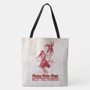 Tradewinds Helgdag Hawaiian Hula Girl Beach Bag Tygkasse