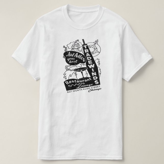 Tradewinds Restaurant and Lounge, Chicago, IL T-shirt (Design framsida)